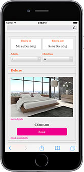 Responsive Booking Page Example